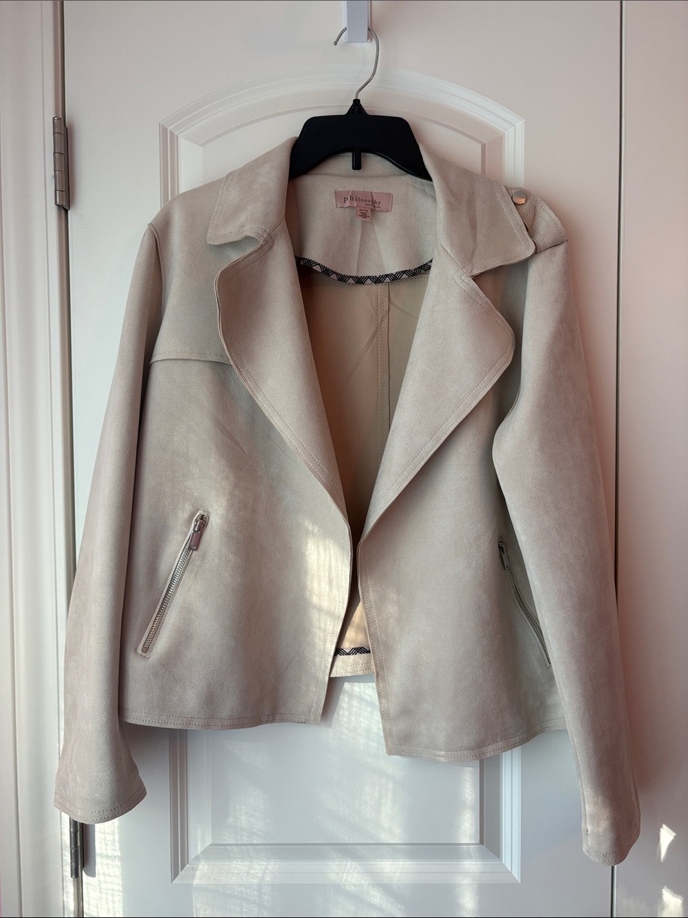 Philosophy Republic Clothing Faux Suede Moto Jacket XL - Picture 1 of 10
